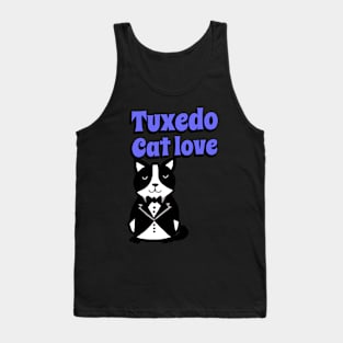 Tuxedo cat love Tank Top